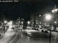 Trg bana Jelačića oko 1940. godine, noću